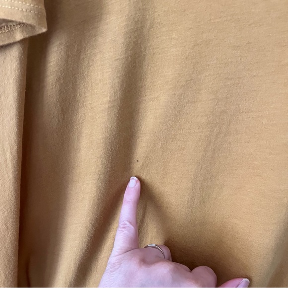 CP Shades Earth Yellow Golden Colored Cotton/Silk Flowy Tee Size Large - Picture 6 of 10